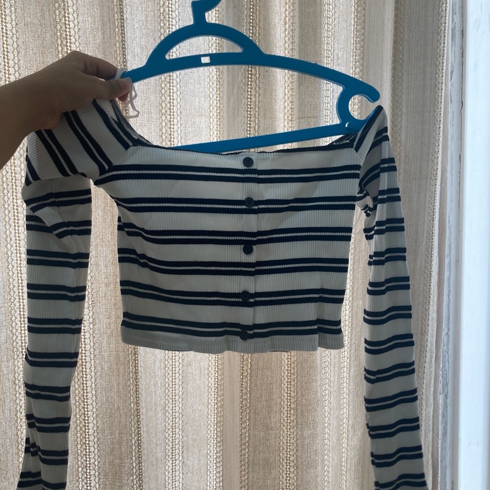 Zara original striped off shoulder top - NWT - Picture 5 of 5